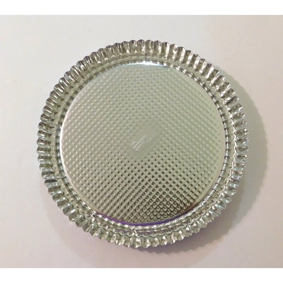 Pampered Chef Round Aluminum Tart Quiche Pan Textured Fluted Sides 10.5" - Picture 1 of 3